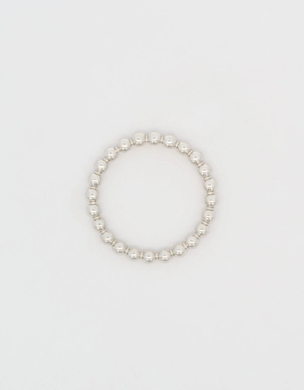 Argolla sin fin bolitas en oro blanco 18k
