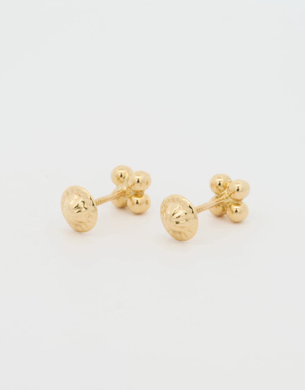 Topos trebol cuatro hojas en oro amarillo de 18k