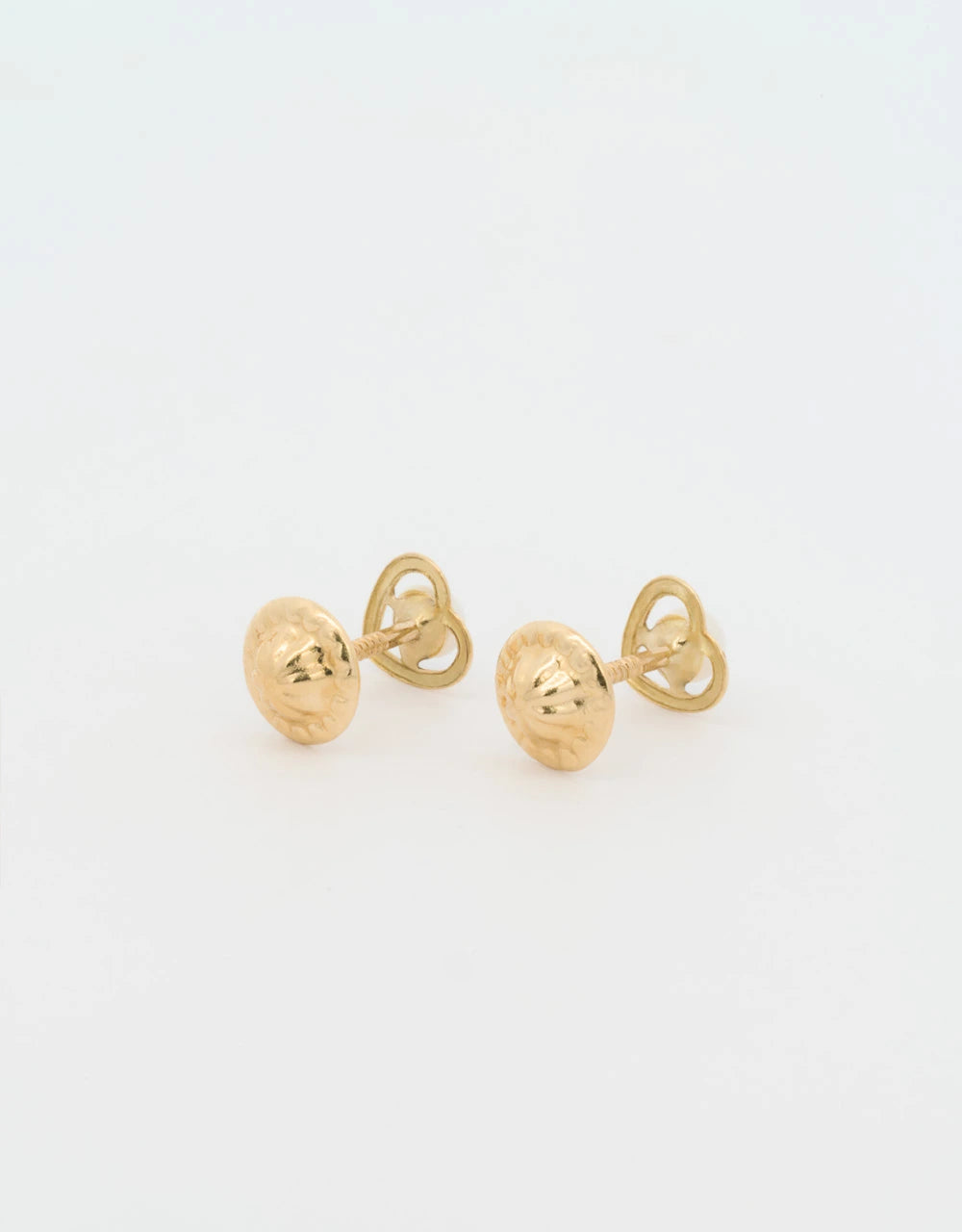 Topos mini corazón perla en oro amarillo 18k