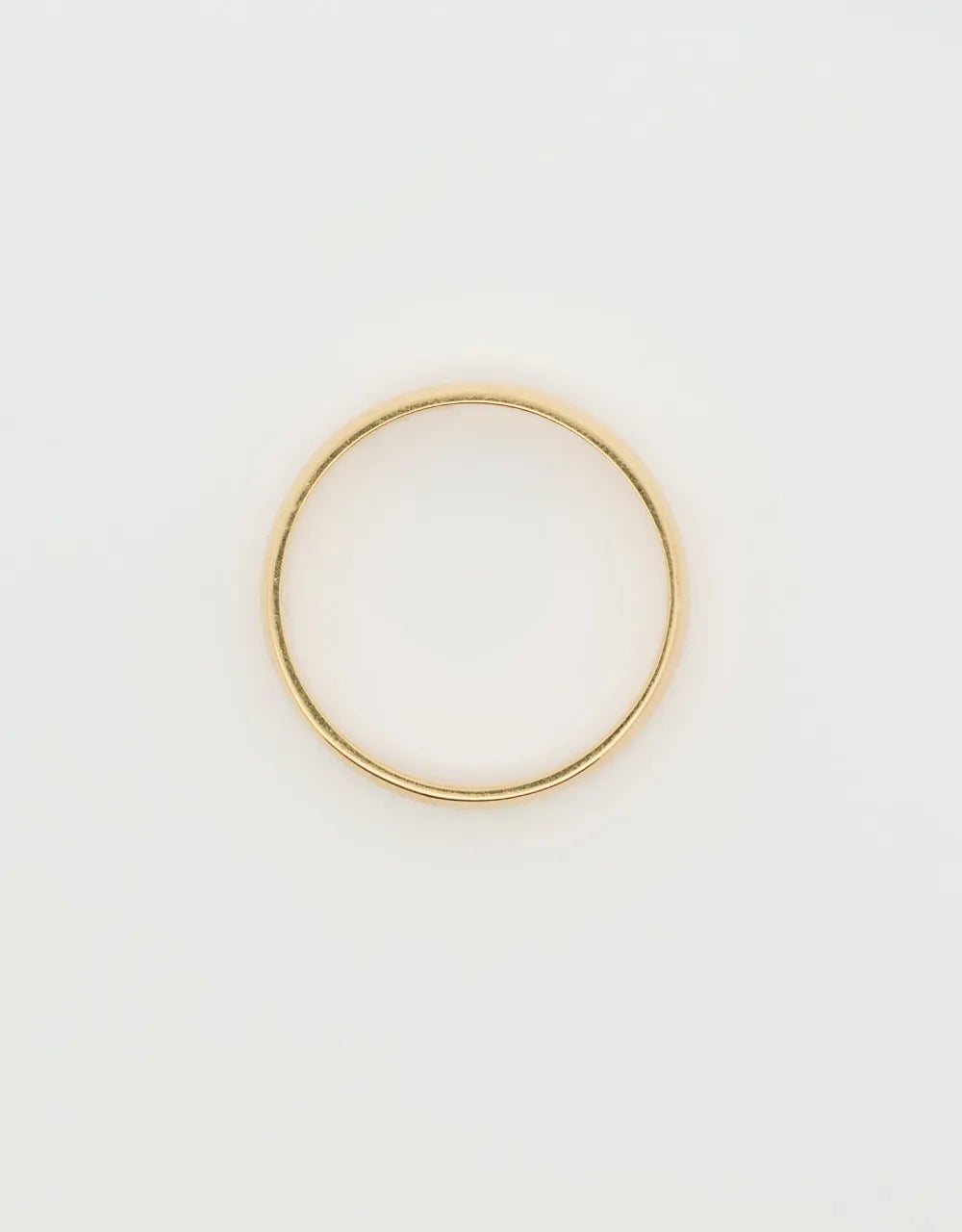 Argolla media caña de 3mm en oro amarillo 18k