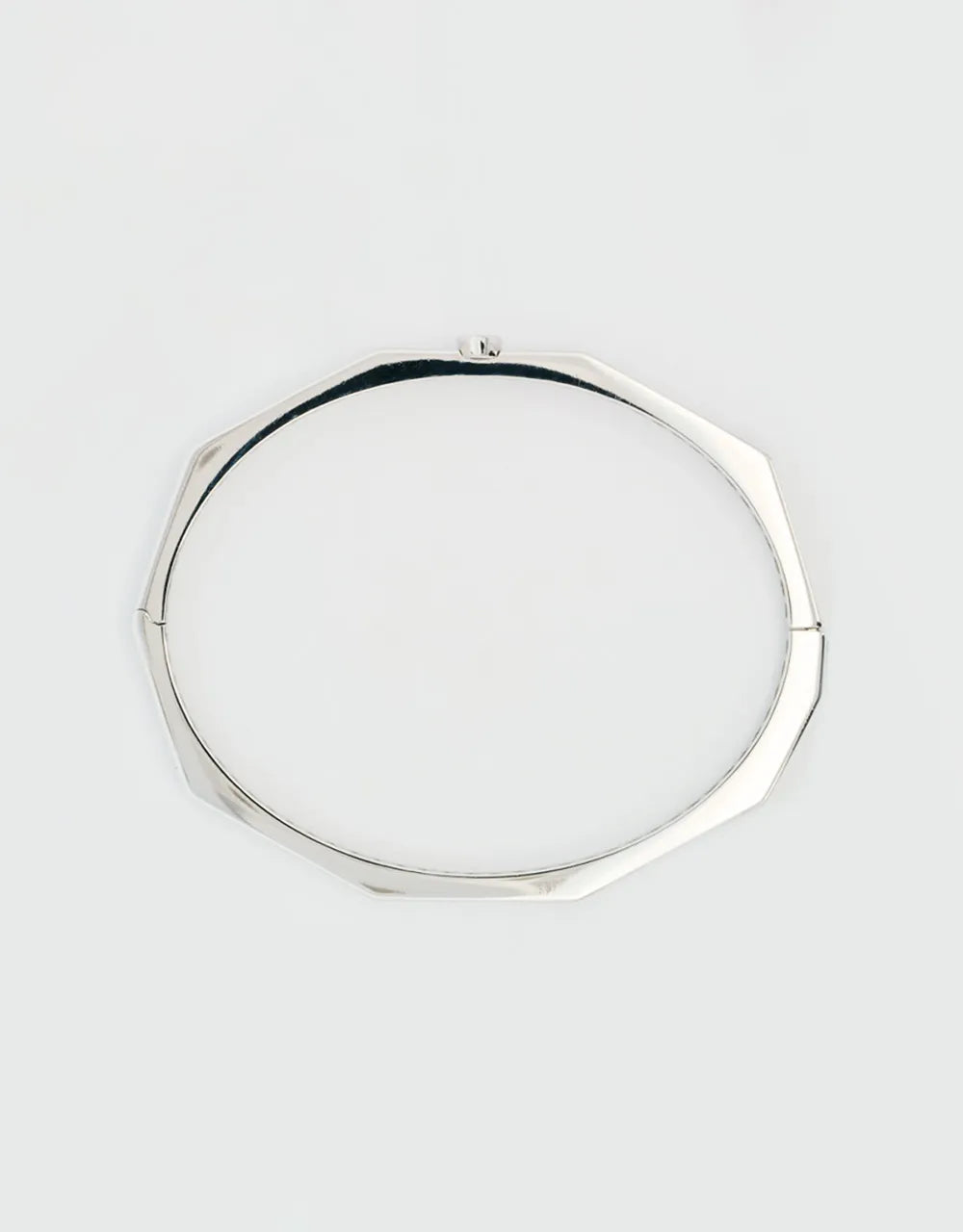 Pulsera brazalete de diamante navette en oro blanco 18k