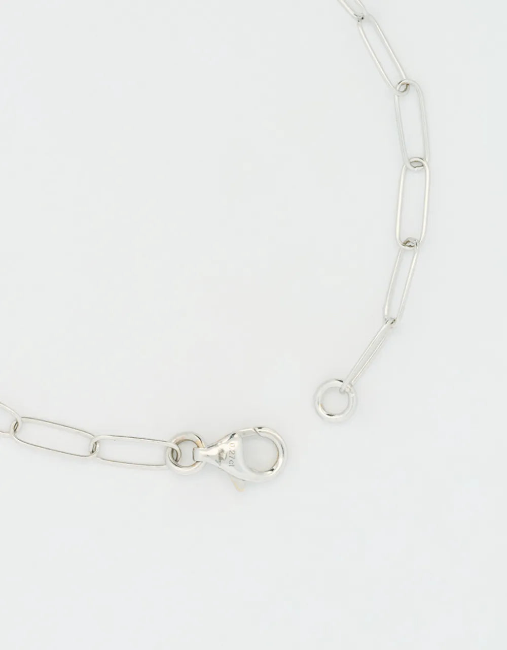 Pulsera eslabón ovalado de diamantes en oro blanco de 18k
