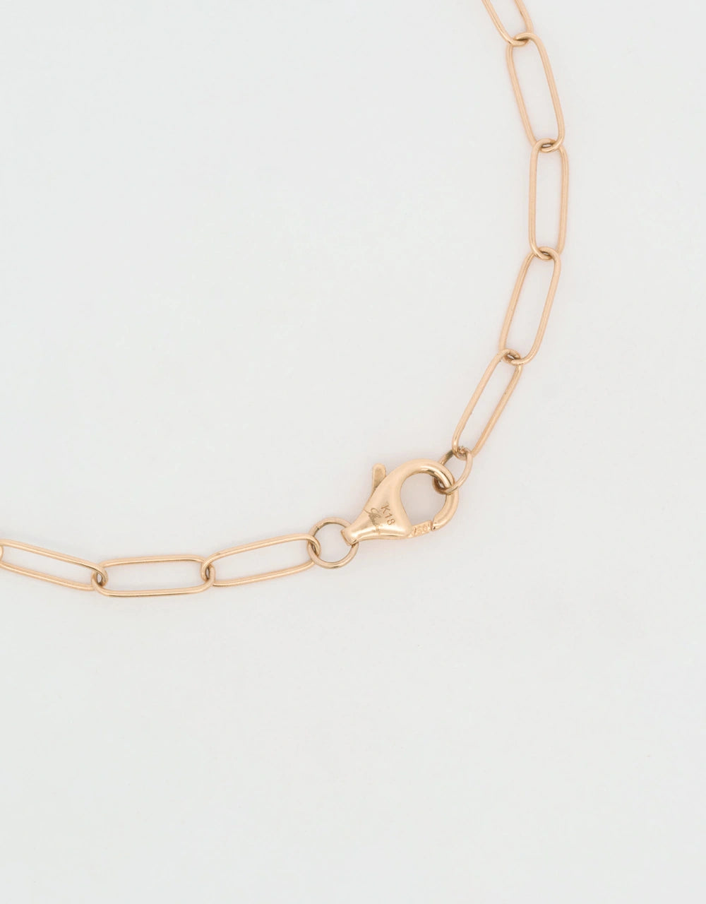Pulsera eslabón ovalado de diamantes en oro rojo de 18k
