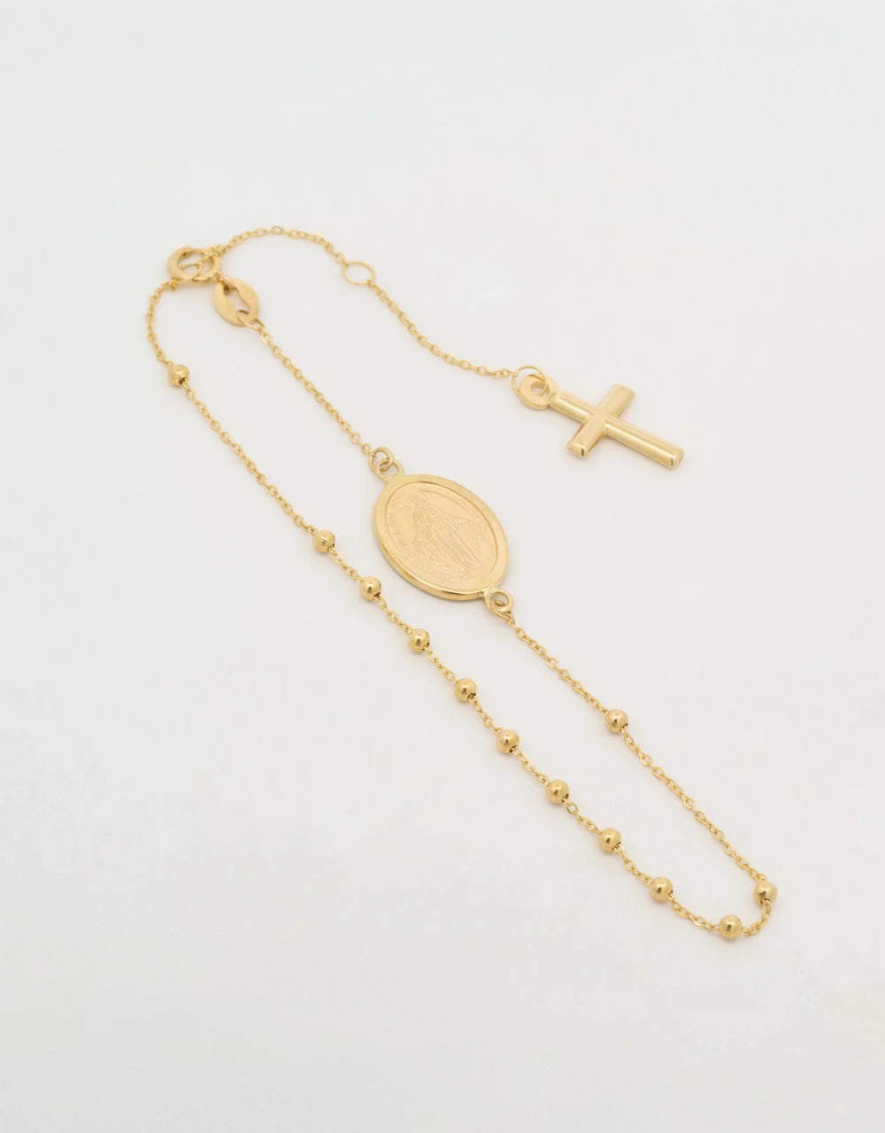 Pulsera denario en oro amarillo de 18k