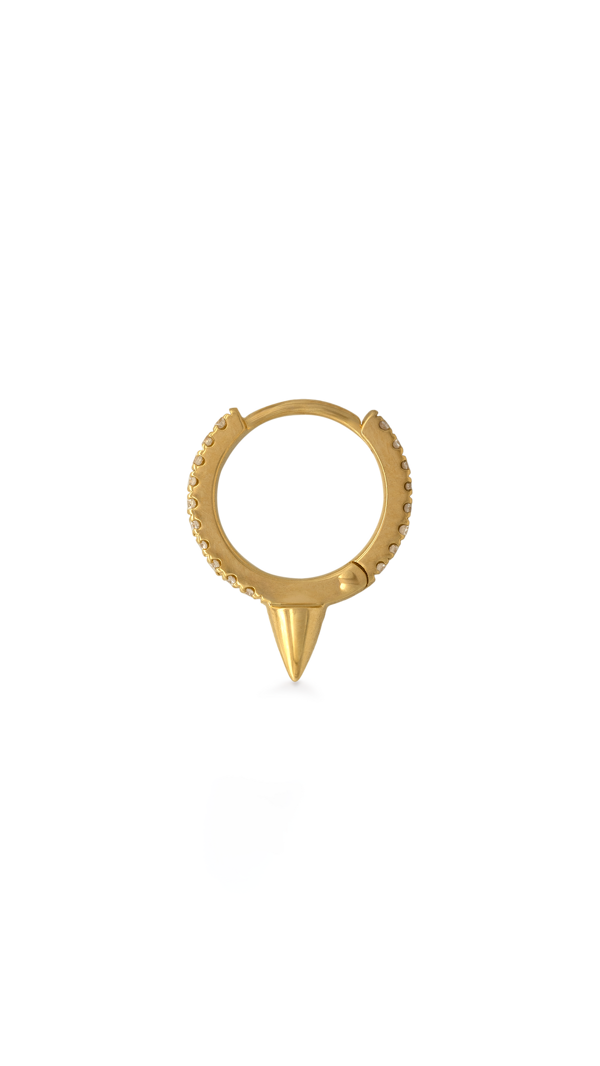 Candonga Diamante Punta en Oro Amarillo