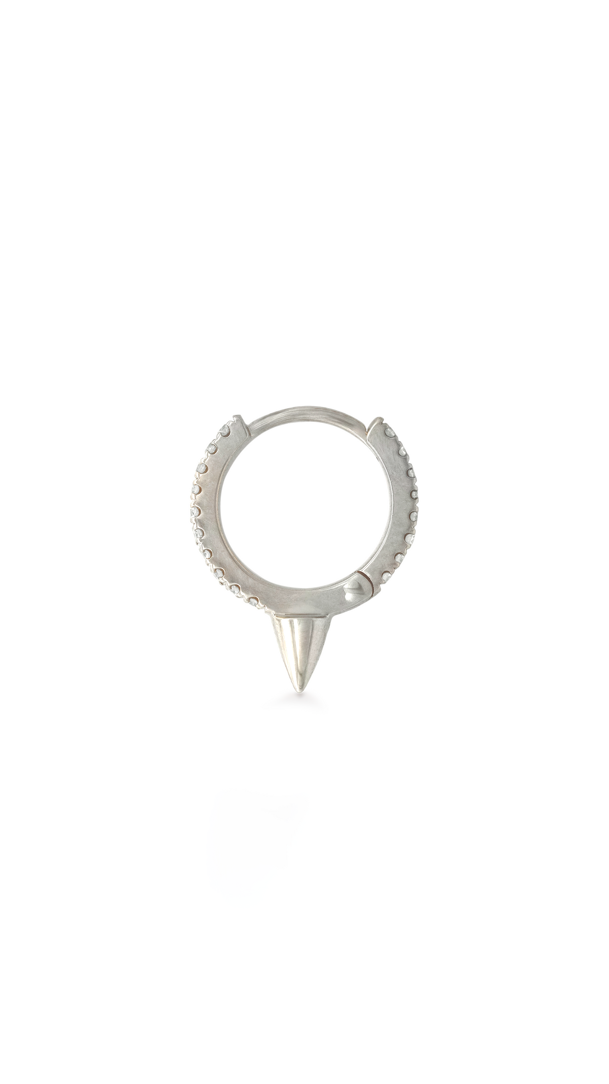 Candonga Diamante Punta en Oro Blanco