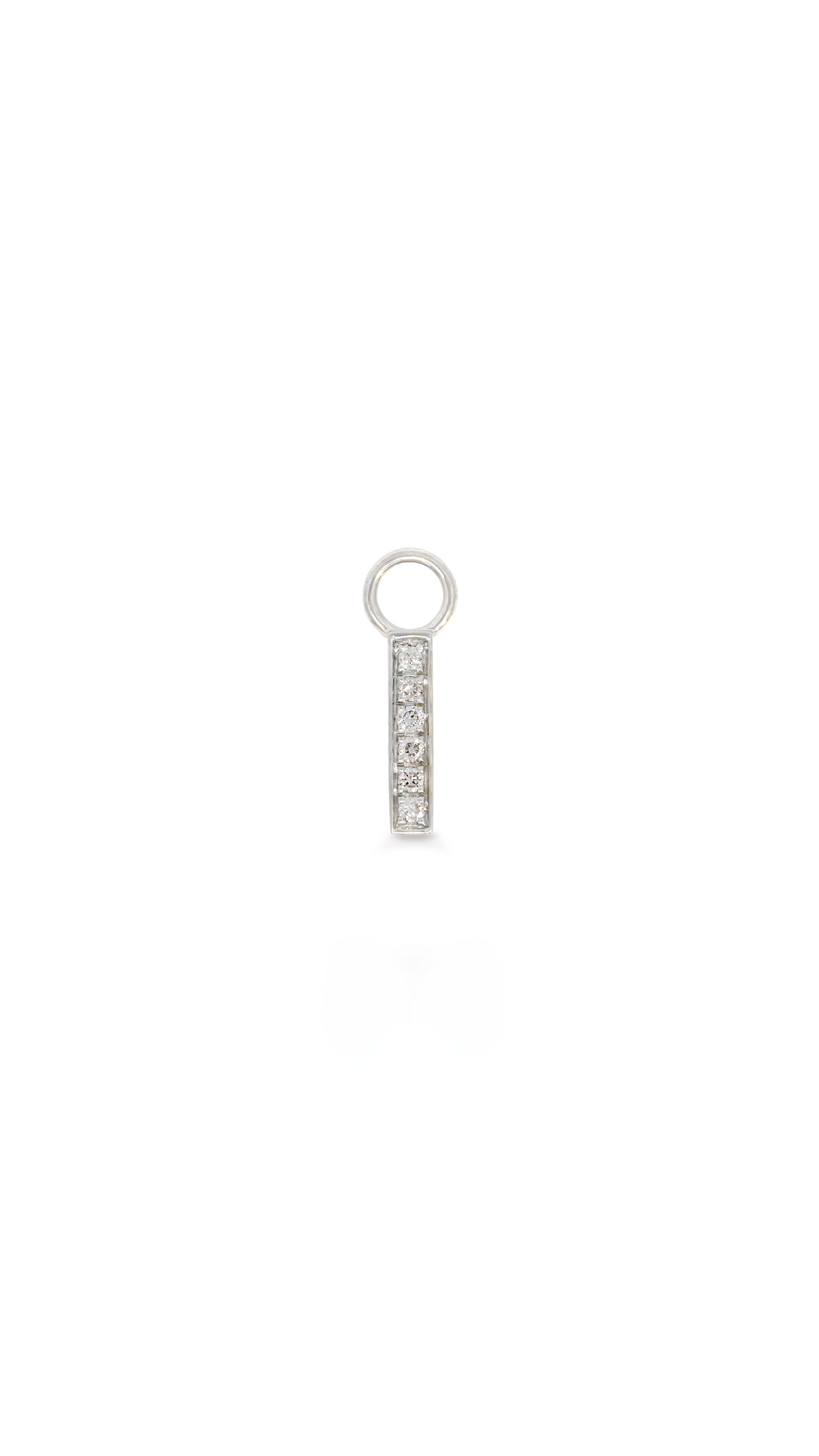 Charm Barra 6 Diamantes en Oro Blanco
