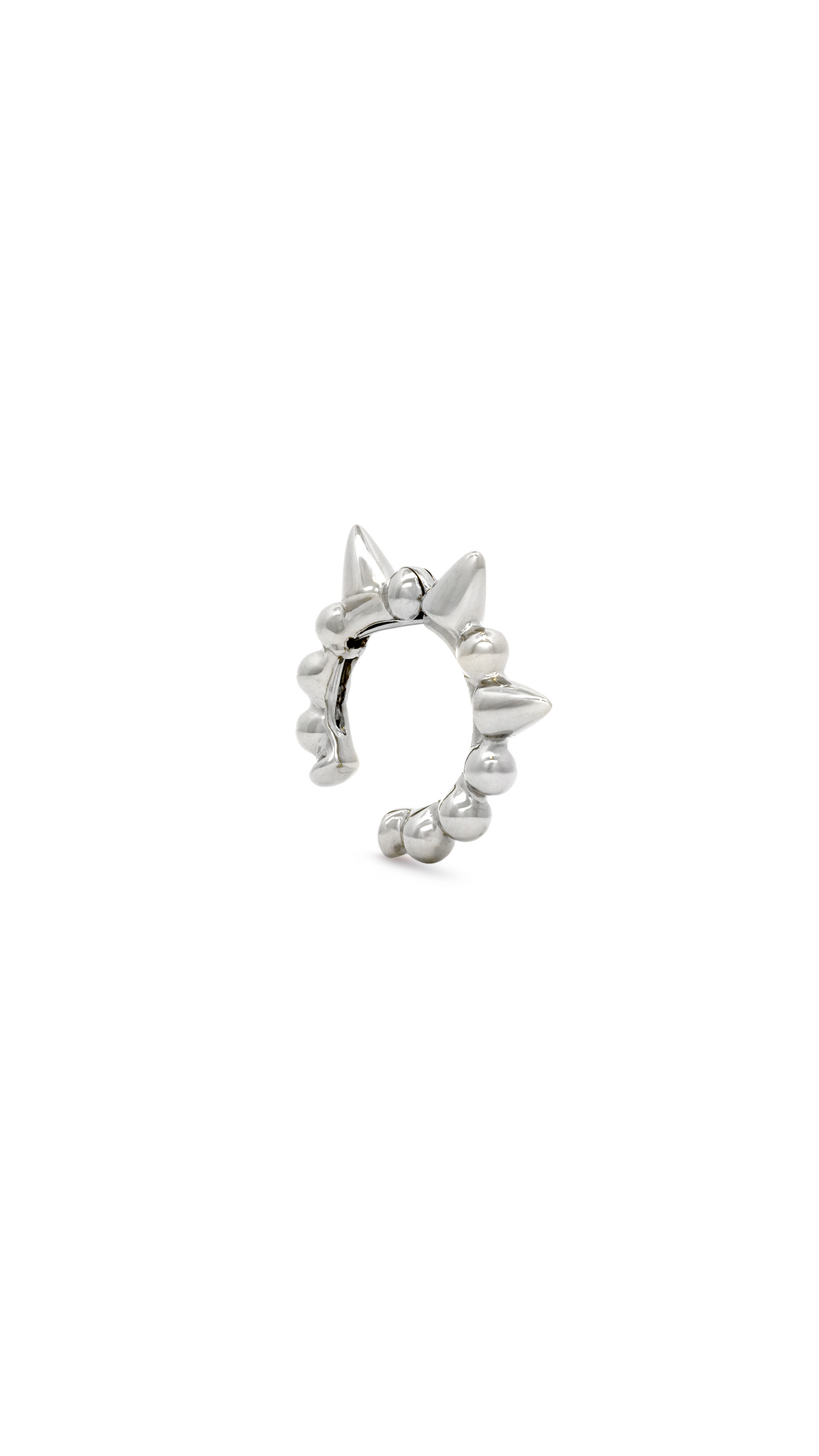 Earcuff de 3 Puntas en Oro Blanco