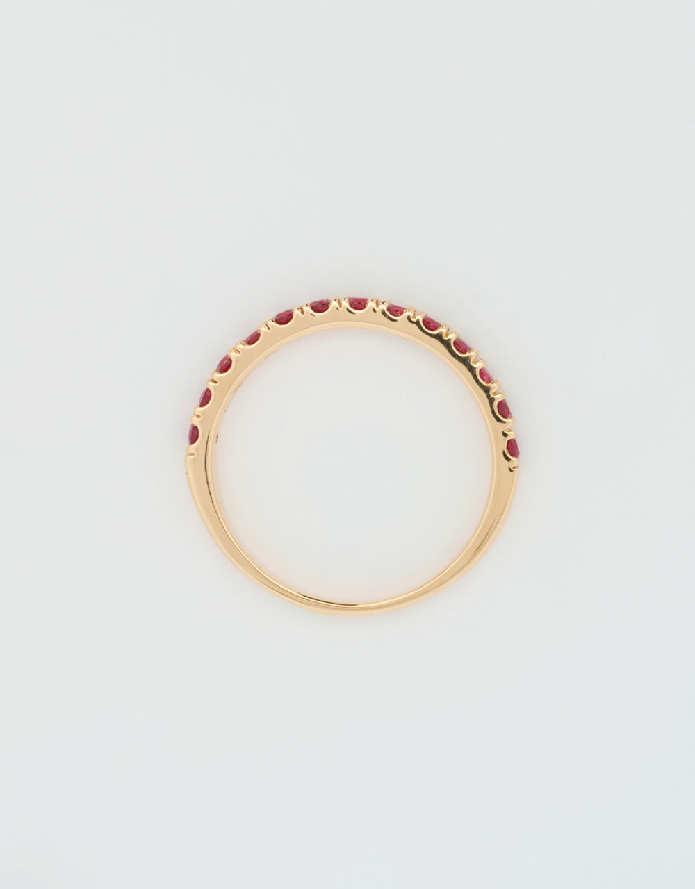 Anillo argolla rubi 0,5 quilates oro amarillo 18k