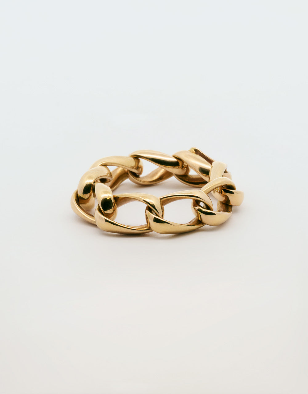 Anillo cadena oro rojo 18k