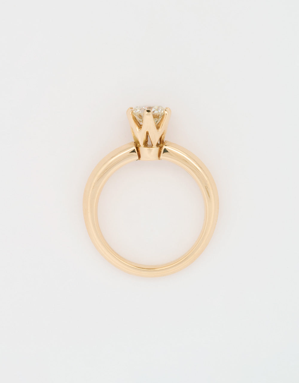 Anillo solitario de 1.06 quilates oro amarillo 18k