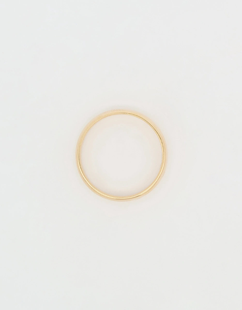 Argolla media caña de 4mm en oro amarillo 18k