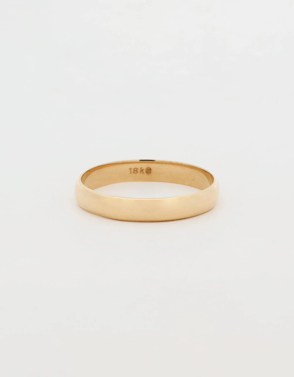 Argolla media caña 3.1 mm en oro amarillo 18k