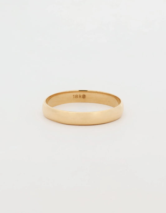 Argolla media caña 3.1 mm en oro amarillo 18k