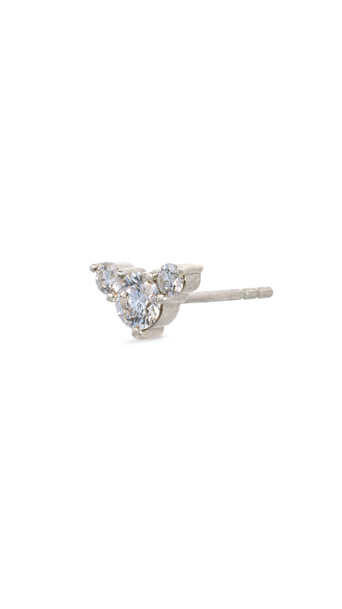 Topo 3 diamantes en oro blanco