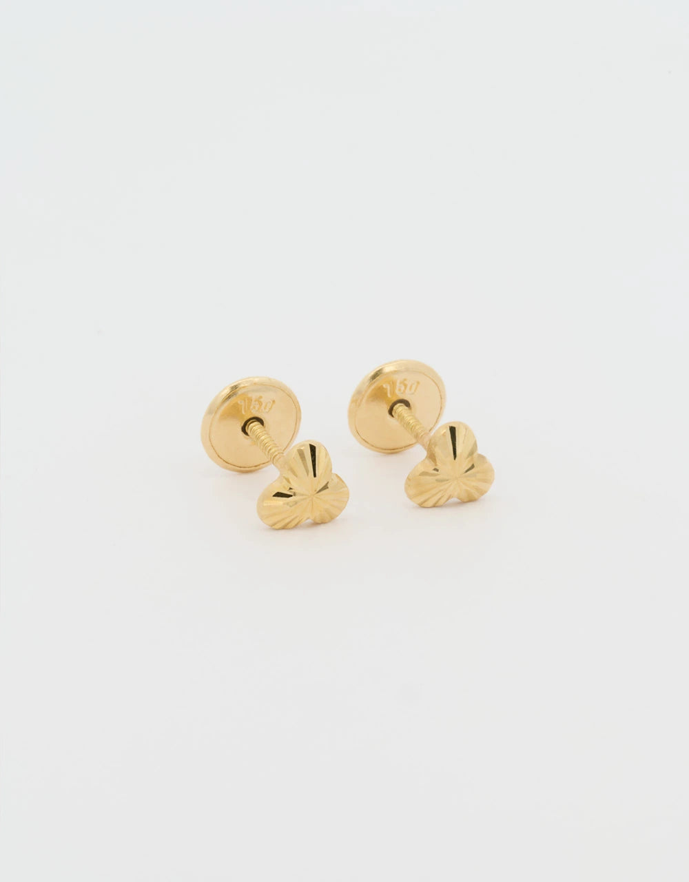 Topos trébol en oro amarillo de 18k