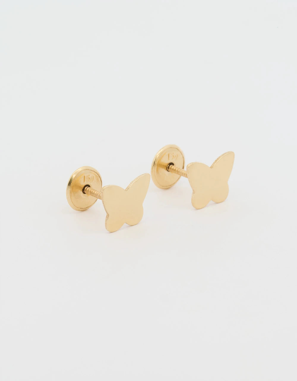 Topos mariposa en oro amarillo de 18k