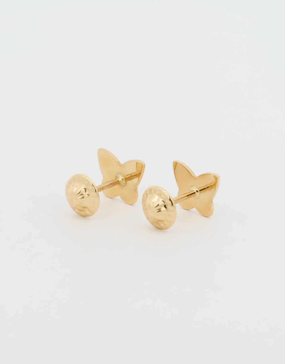 Topos mariposa en oro amarillo de 18k