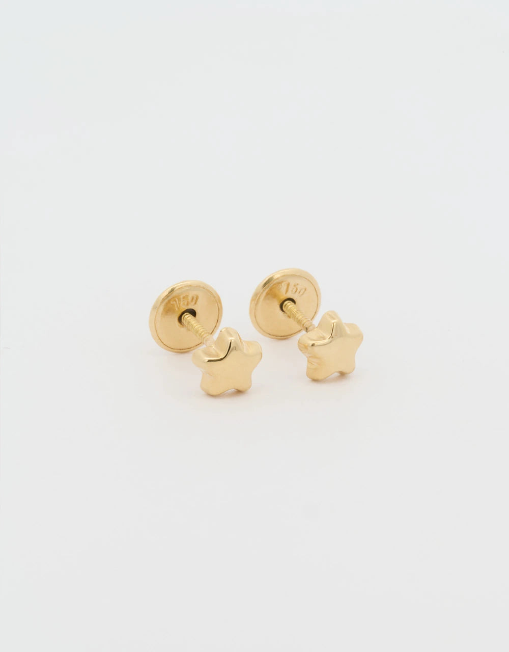 Topos mini estrellas en oro amarillo 18k