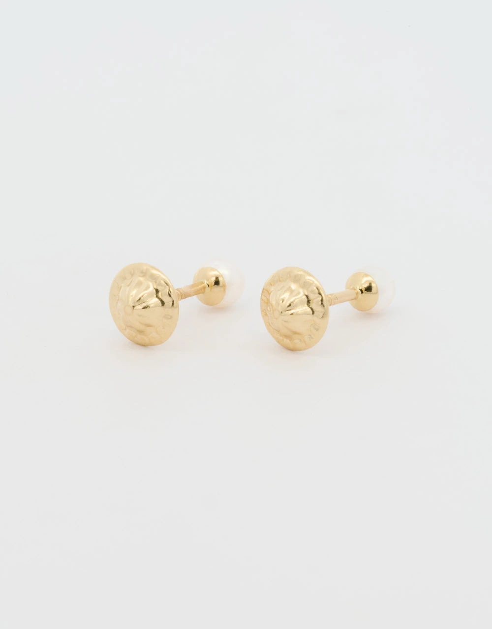 Topos de perla en oro amarillo 18k