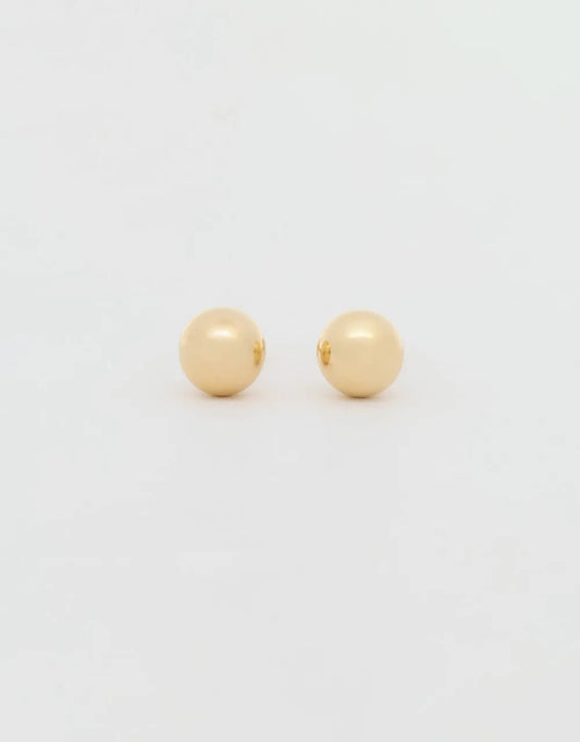 Topos esféricos en oro amarillo 18k