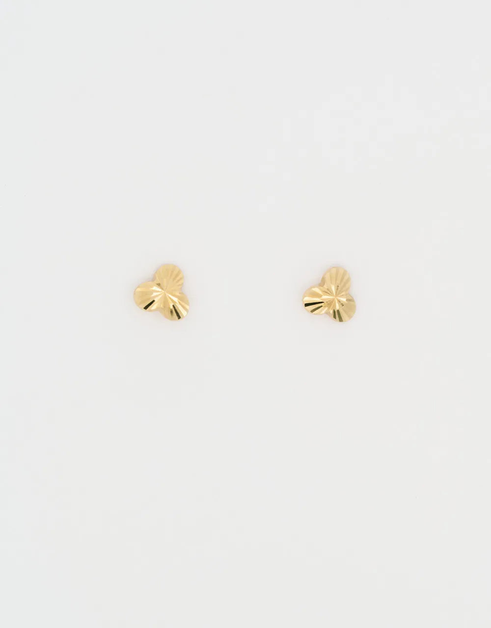 Topos trébol en oro amarillo de 18k
