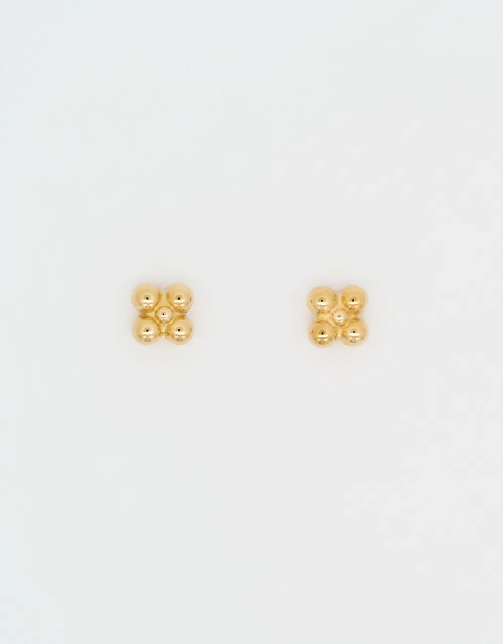 Topos trebol cuatro hojas en oro amarillo de 18k