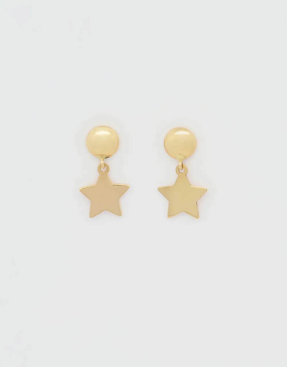 Aretes estrella en oro amarillo 18k 13.5 mm