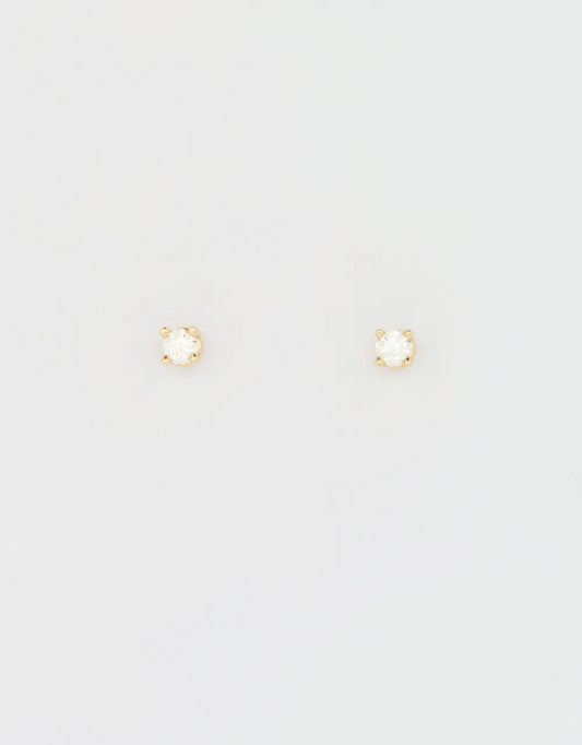 Topos de diamantes 0.10 quilates en oro amarillo 18k