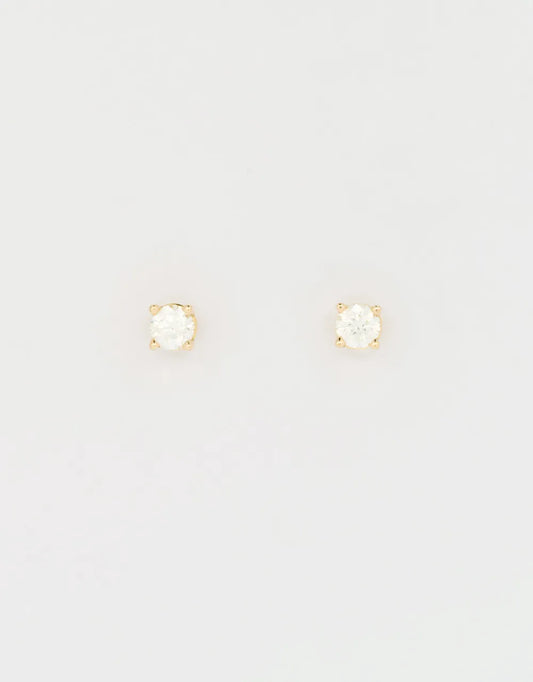 Topos de diamantes 0.30 quilates en oro amarillo 18k