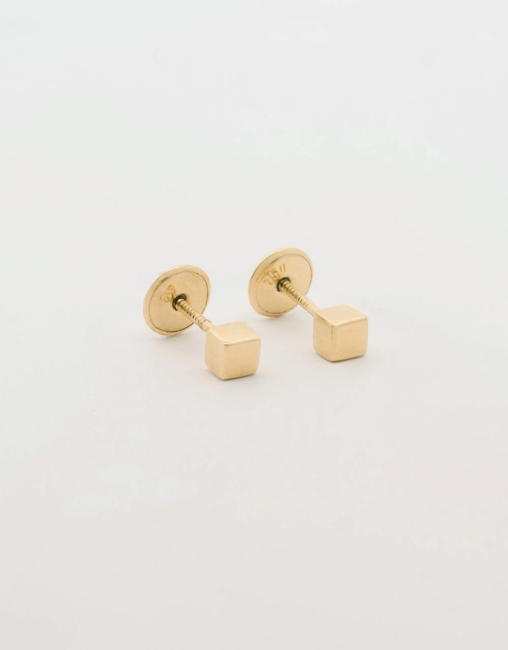 Topos en cubo en oro amarillo de 18k
