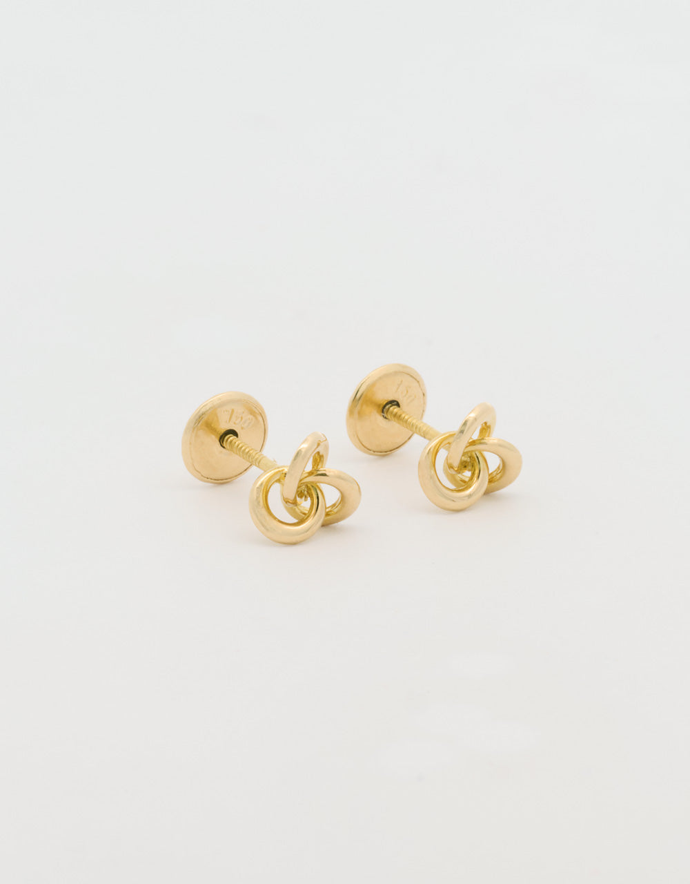 Topos mini moño en oro amarillo de 18k