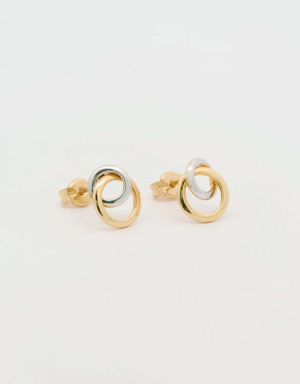 Topos aros de dos oros de 18k