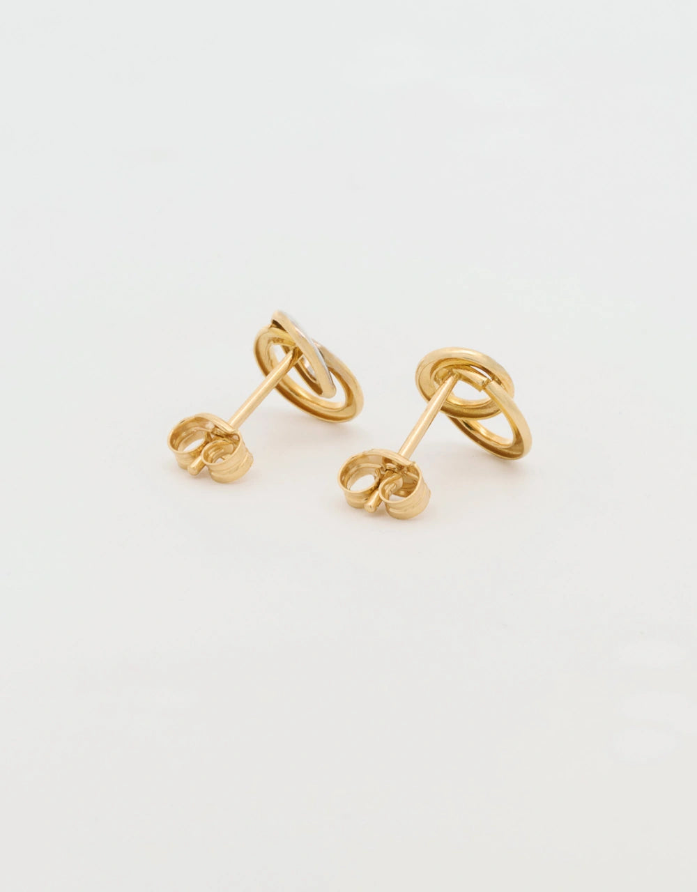 Topos aros de dos oros de 18k