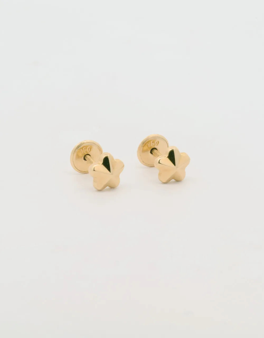 Topos mini estrella en oro amarillo de 18k