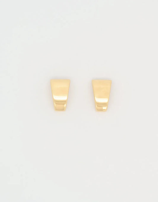 Topos curvos en oro amarillo de 18k