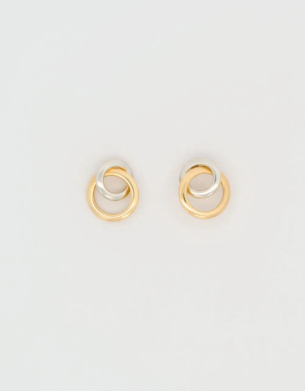 Topos aros de dos oros de 18k