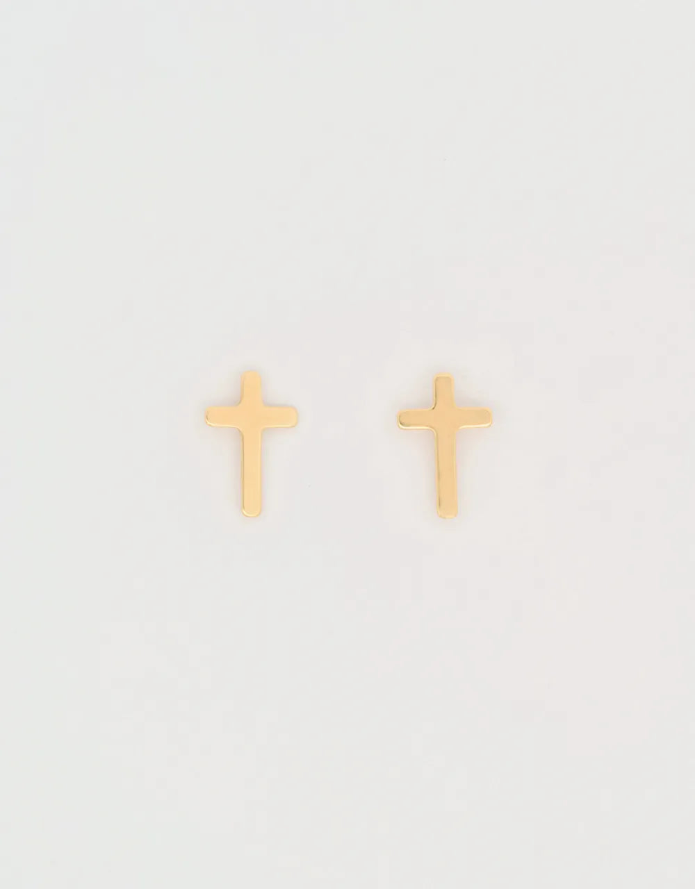 Topos mini cruz plana en oro amarillo de 18k