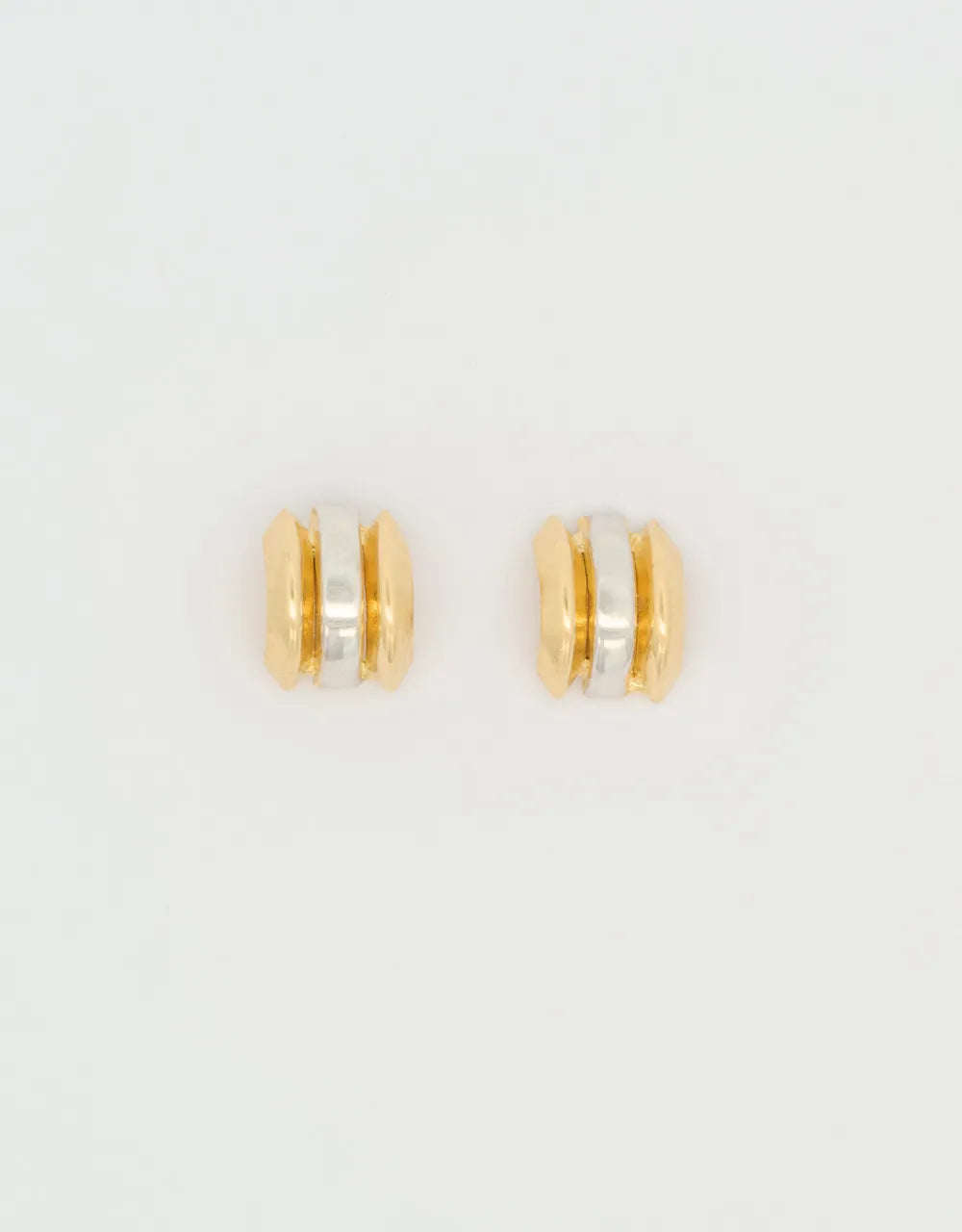 Topos de tres lineas en dos oros de 18k