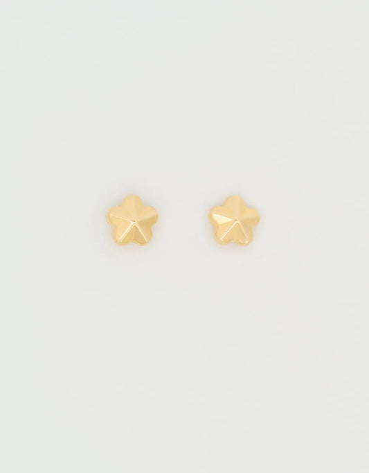 Topos mini estrella en oro amarillo de 18k