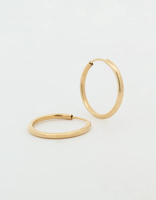 Candongas delgadas en oro amarillo 18k