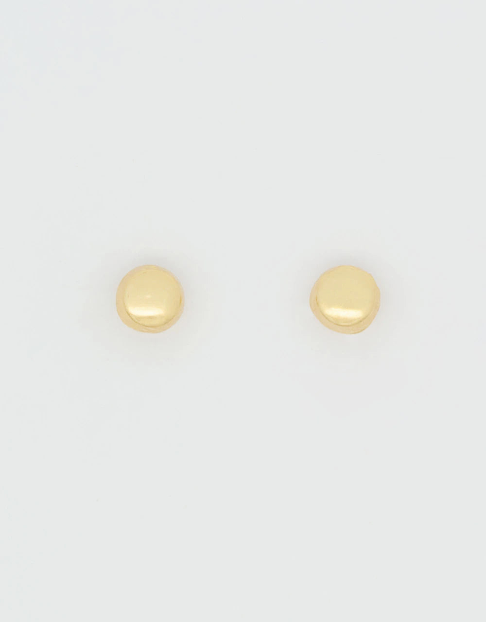 Topos redondos planos en oro amarillo 18k
