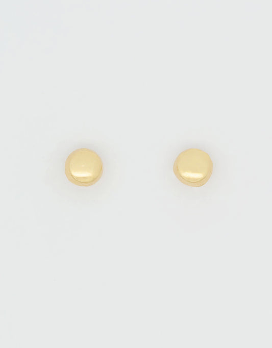 Topos redondos planos en oro amarillo 18k