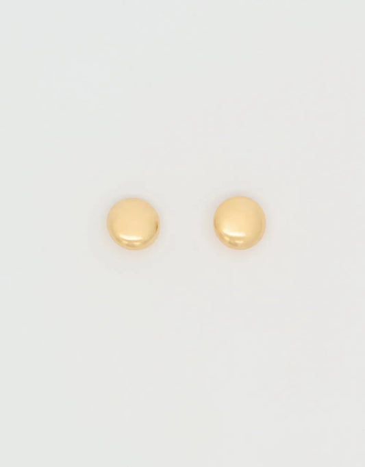 Topos redondos en oro amarillo de 18k