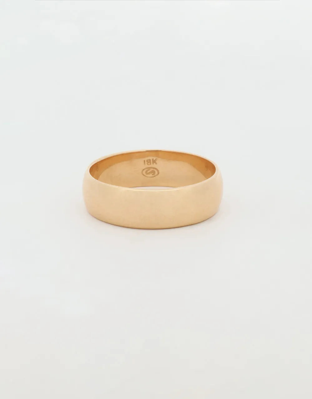 Argolla media caña 5 mm en oro rojo 18k