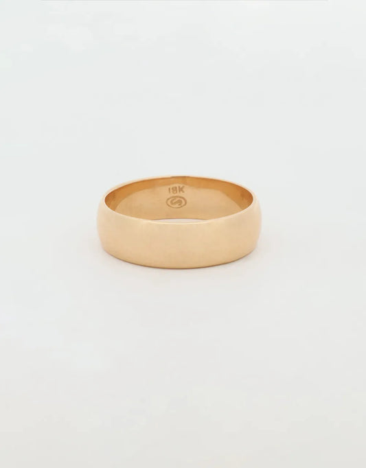Argolla media caña 5 mm en oro rojo 18k