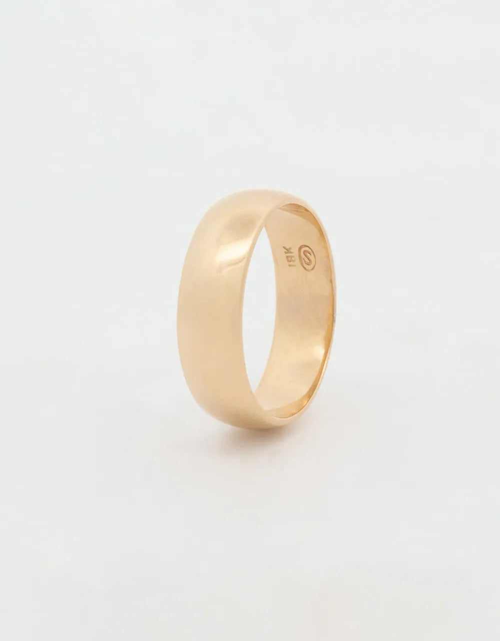 Argolla media caña 5 mm en oro rojo 18k
