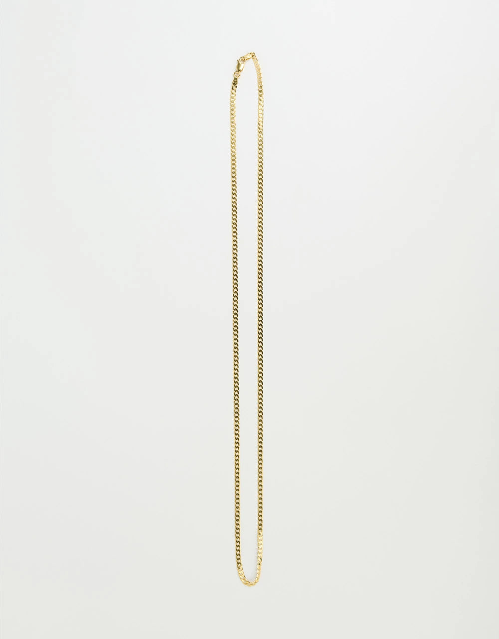 Cadena delgada de eslabones de 60 cm en oro amarillo de 18k