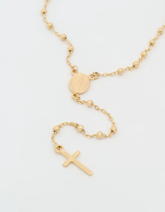 Rosario pequeño en oro amarillo de 18k