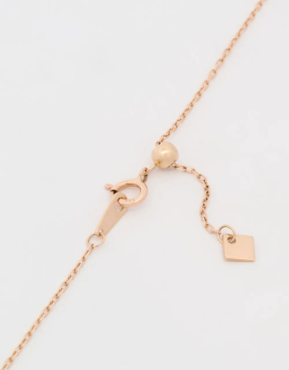 Cadena delgada graduable de 45 cm en oro rojo de 18k